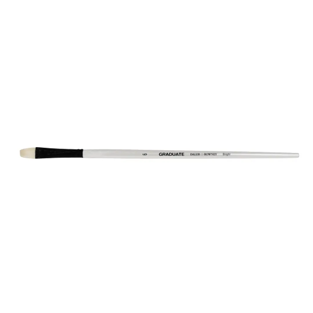 Daler Rowney Graduate Pincel para Oleo - Pelo de Cerda Natural - Mango Largo - Bright - N°6 1