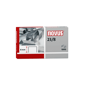 Novus 23/8 Super Caja de 1000 Grapas 23/8 Galvanizadas para Grapadoras de Gruesos