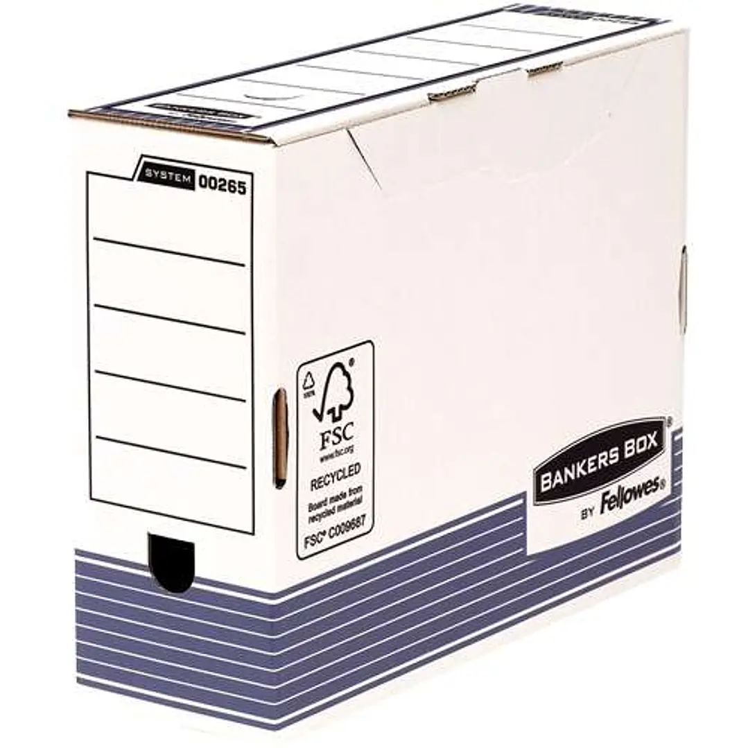 Fellowes Bankers Box Caja de Archivo Definitivo 100mm A4 - Montaje Automatico Fastfold - Carton Reciclado Certificacion FSC 1