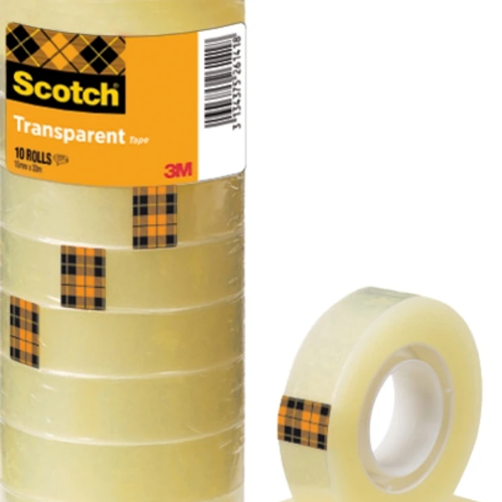Scotch Pack de 10 Cintas Adhesivas 15mm x 33m - Color Transparente 1