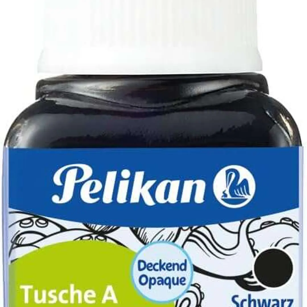 Pelikan 523 N17 Tinta China 10ml - Tinta de Alta Calidad - Resistente al Agua - Ideal para Dibujo y Caligrafia - Color Negro 1