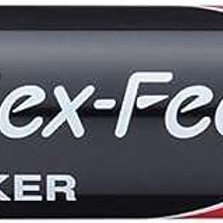 Pentel Maxiflo Flex-Feel Rotulador para Pizarra Blanca - Punta Flexible 4.6mm - Trazo de 1 a 5mm - Dosificacion de Tinta mediante Embolo - Color Rojo 1