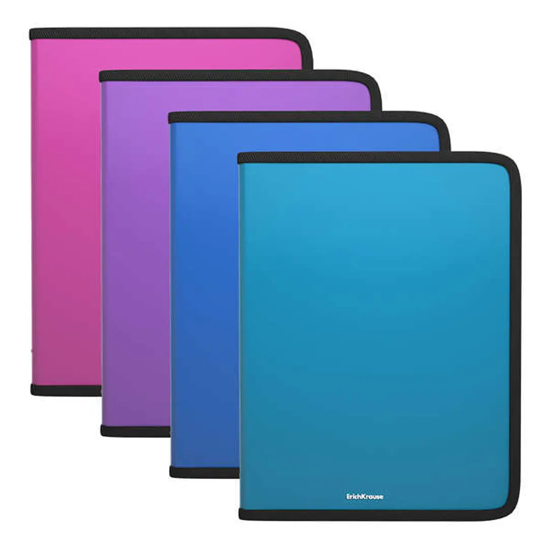 Erichkrause Carpetas con Cremallera Matt Vivid - A4+ - Colores Surtidos 1