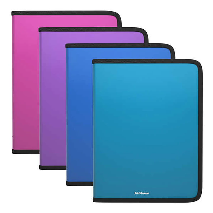 Erichkrause Carpetas con Cremallera Matt Vivid - A4+ - Colores Surtidos 1