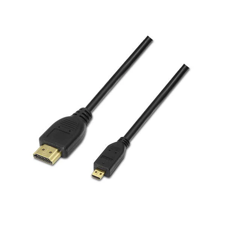 Aisens Cable Micro HDMI Alta Velocidad / HEC - A Macho-D/Macho - 1.8m - Compatibilidad 3D y Ethernet - Color Negro 1