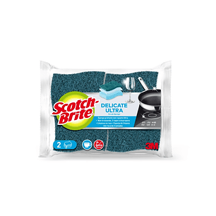 Scotch-Brite Pack de 2 Estropajos de Cocina - No Raya - Color Verde Oscuro