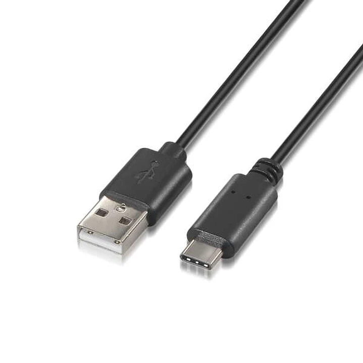 Aisens Cable USB Tipo C a USB A 2.0 - Carga Rapida - 2.0m - Color Negro 1