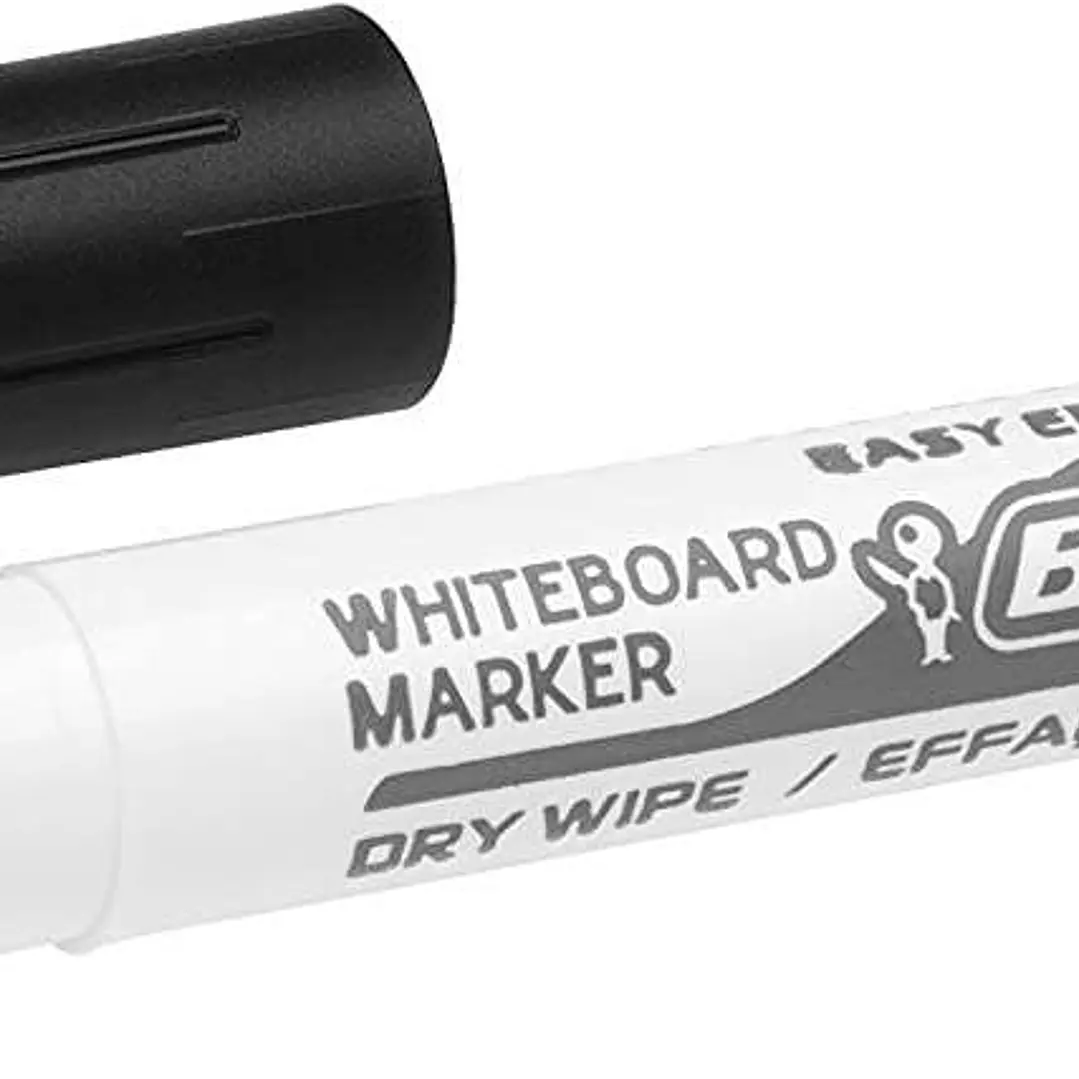 Bic Velleda 1741 Marcador para Pizarra - Punta de 4.5 mm - Trazo 1.4mm - Tinta con Base de Acetona - Borrado Optimo - Larga Duracion - Color Negro 1