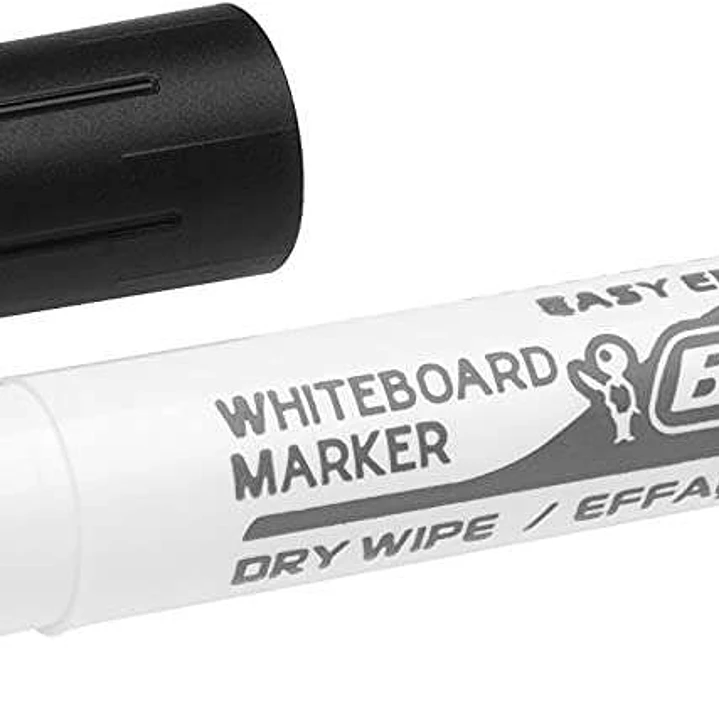 Bic Velleda 1741 Marcador para Pizarra - Punta de 4.5 mm - Trazo 1.4mm - Tinta con Base de Acetona - Borrado Optimo - Larga Duracion - Color Negro 1