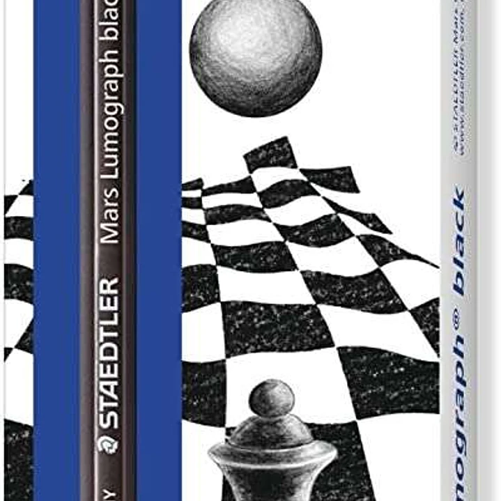 Staedtler Mars Lumograph Black Artist Pencil 100B Lapiz de Grafito - Mina 2B - Resistencia a la Rotura - Madera de Bosques Sostenibles 1