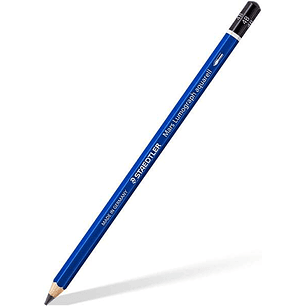Staedtler Mars Lumograph Aquarell 100A Lapiz de Grafito - Mina 4B - Resistencia a la Rotura - Madera de Bosques Sostenibles
