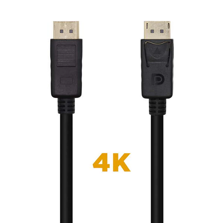 Aisens Cable Displayport V1.2 4K@60Hz - DP/M-DP/M - 1.0m - Color Negro 1