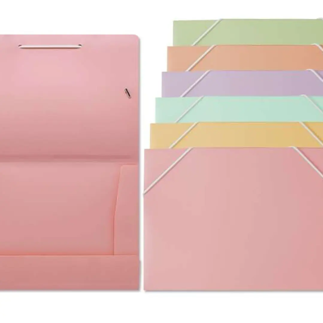 Bismark Carpeta con Solapas A5 - Polipropileno - Cierre de Gomas - Colores Pastel Surtidos 1