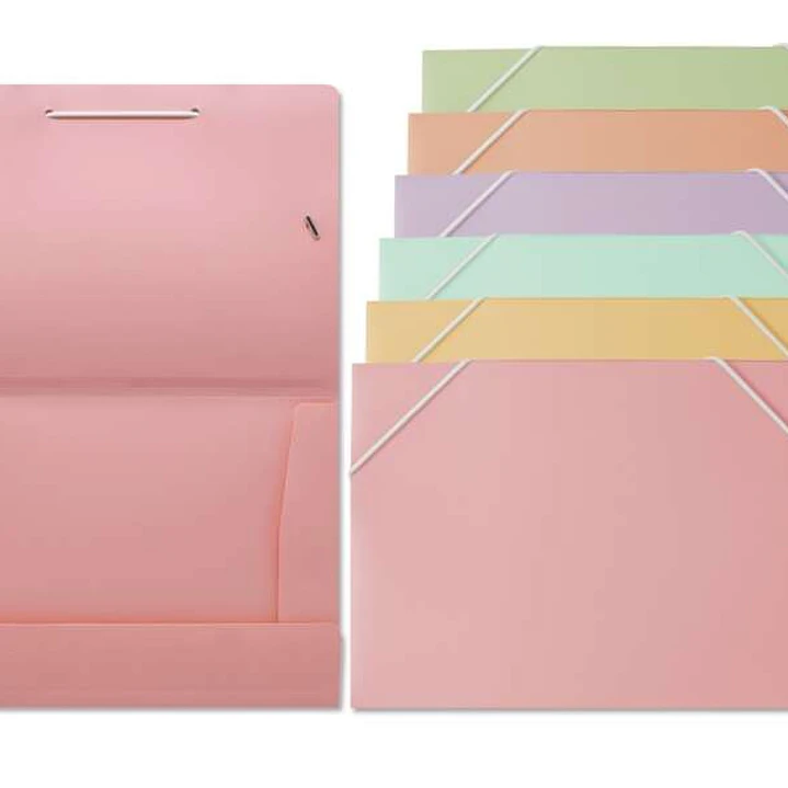 Bismark Carpeta con Solapas A5 - Polipropileno - Cierre de Gomas - Colores Pastel Surtidos 1
