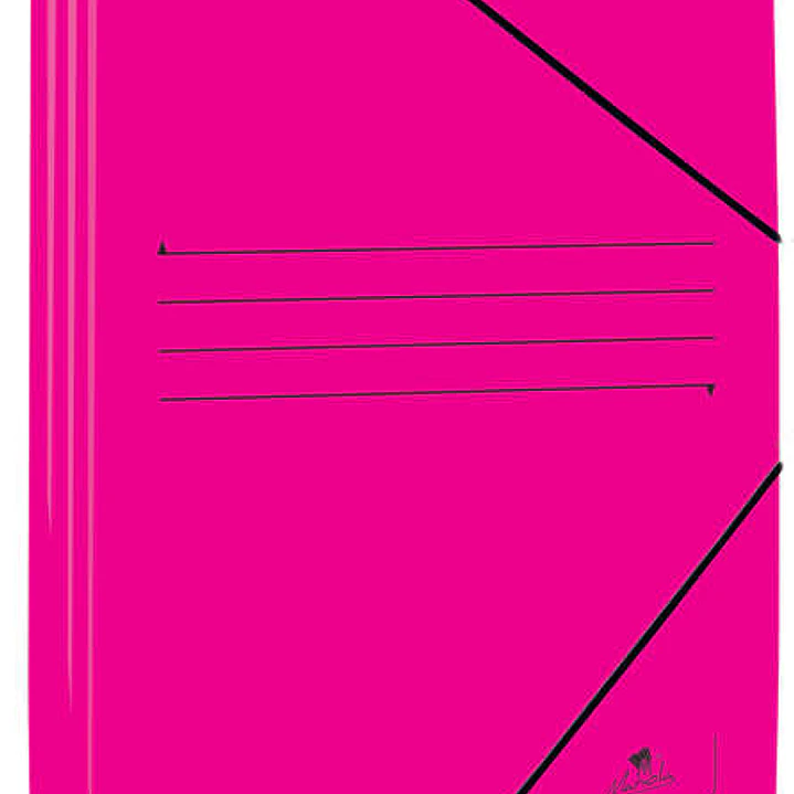 Mariola Carpeta de Carton Estucado con Solapas Folio 500gr/m2 - Medidas 34x25x1cm - Cierre con Goma Elastica - Color Fucsia 1