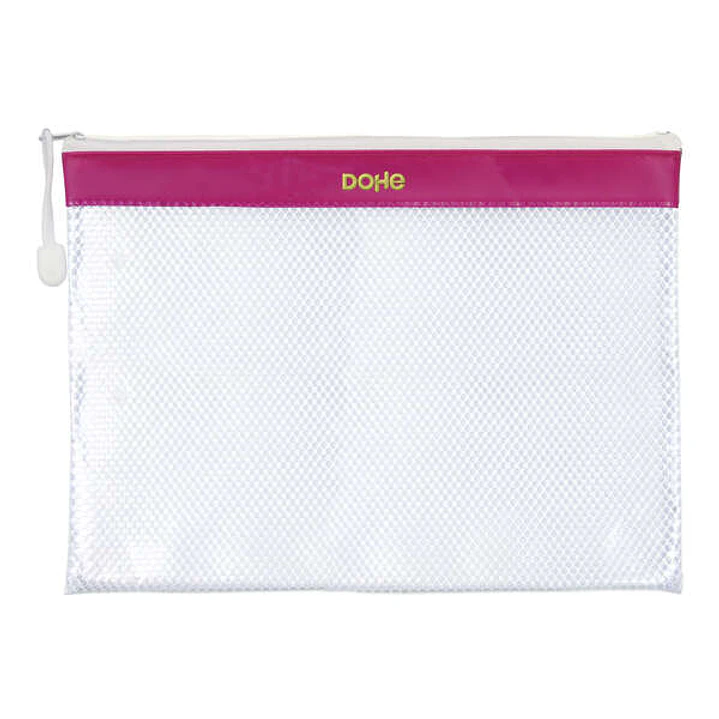 Dohe Bolsa Cremallera PVC - 32x24mm - Ideal para Documentos A4 - Resistente y Duradera 1