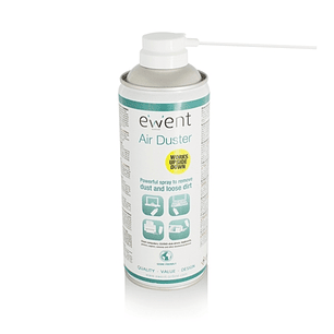 Ewent Spray de Aire Comprimido - Invertible - 220ml - Aplicador para Zonas Dificiles - Color Transparente