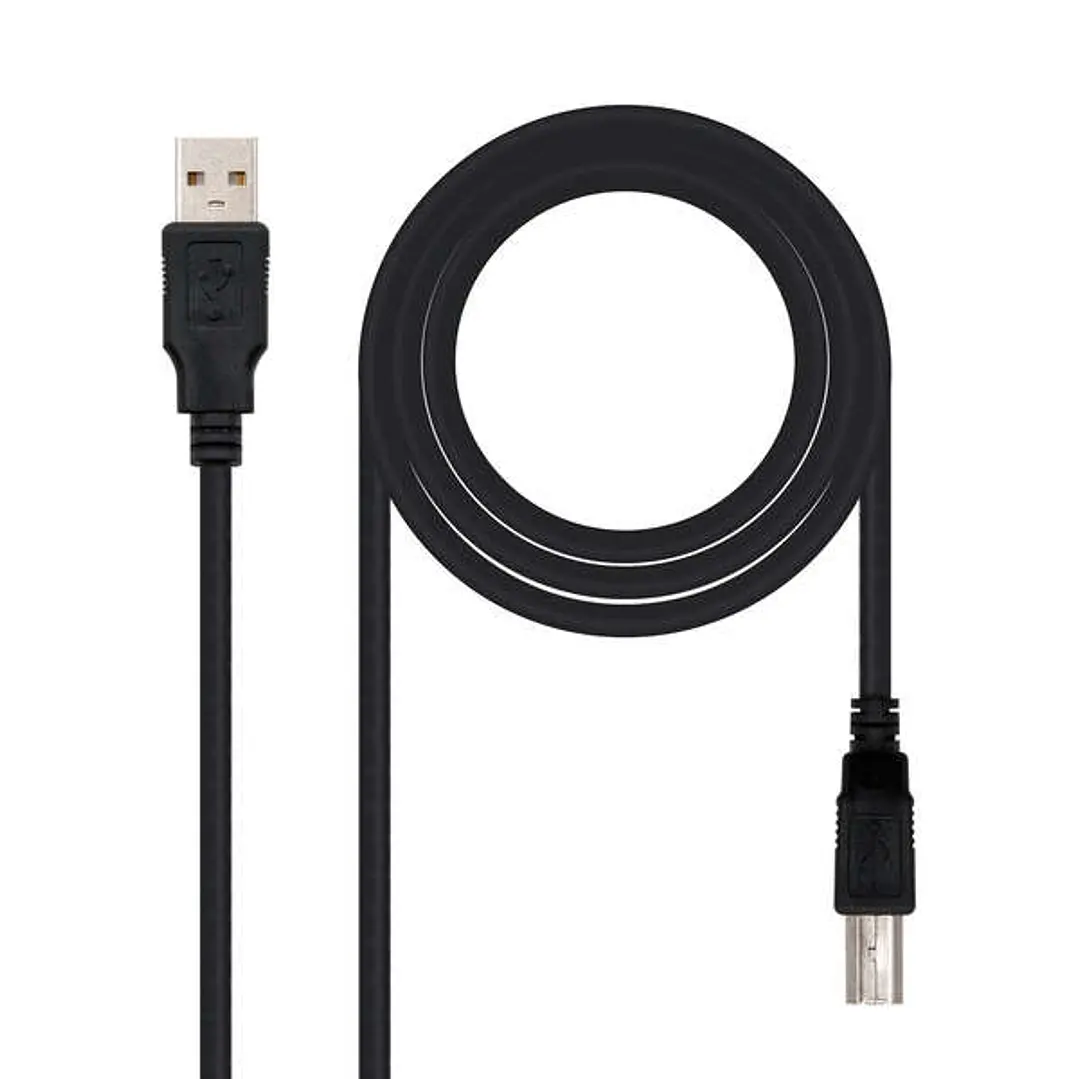 Nanocable Cable de Impresora USB-A 2.0 Macho a USB-B Macho 1m 1