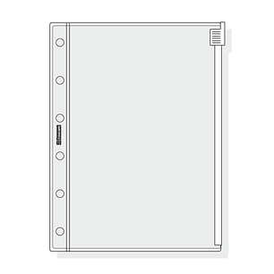 Finocam C271 Funda para Agendas Classic - Cierre de Cremallera - Formato 602 - 88x116x1mm - PVC - Color Gris Claro