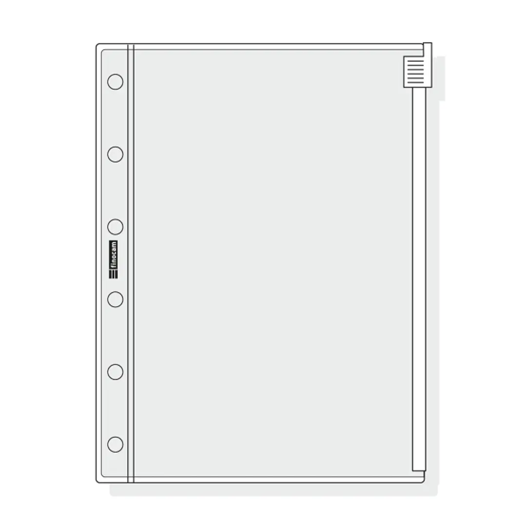 Finocam C271 Funda para Agendas Classic - Cierre de Cremallera - Formato 602 - 88x116x1mm - PVC - Color Gris Claro 1