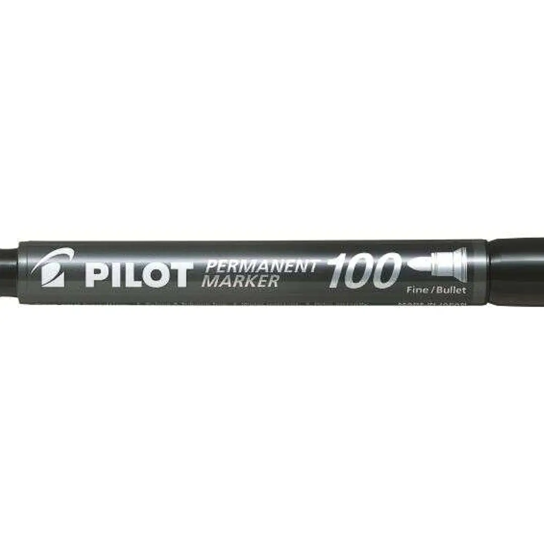 Pilot Rotulador Permanente 100 - Punta Fina de Bala 4,5mm - Trazo 1mm - Color Negro 1