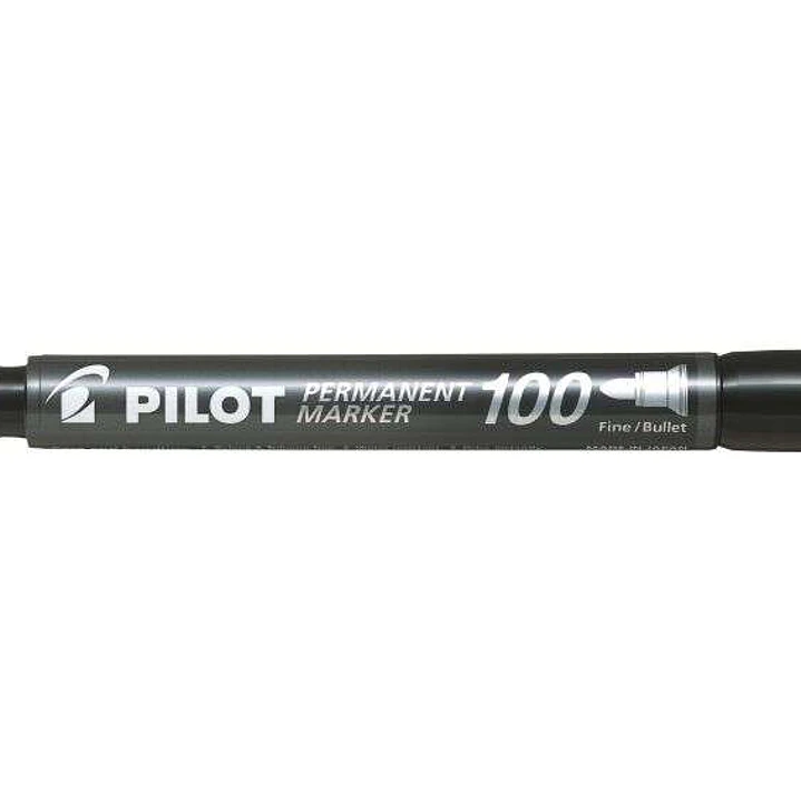 Pilot Rotulador Permanente 100 - Punta Fina de Bala 4,5mm - Trazo 1mm - Color Negro 1
