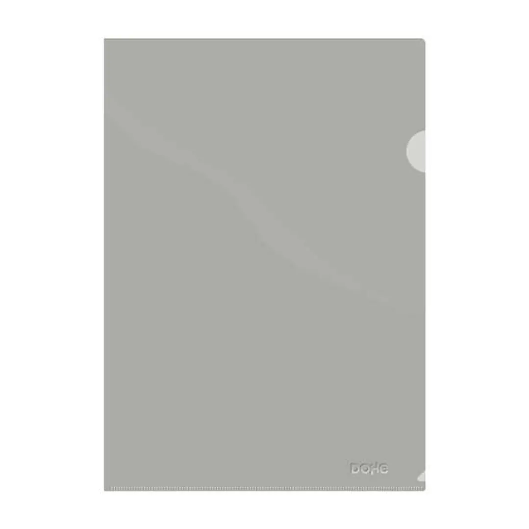 Dohe Dossier Uñero Premium Tamaño A4 - 210x297mm - Fabricado en Polipropileno Translucido de 180 Micras - Color Gris 1