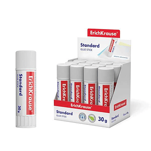 Erichkrause Standard Pegamento en Barra 30gr - Pegado Rapido y Confiable - Facil de Aclarar con Agua - Sin Disolventes - Apto para Papel, Carton y Fot