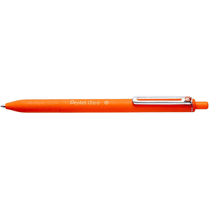 Pentel iZee Boligrafo de Bola Retractil - Punta 0.7mm - Trazo 0.35mm - Clip de Metal - Color Naranja