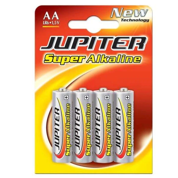 Jupiter Pack de 4 Pilas Alcalinas LR6 AA - Alta Tecnologia - Fiabilidad - Elevado Rendimiento - Maximas Prestaciones 1