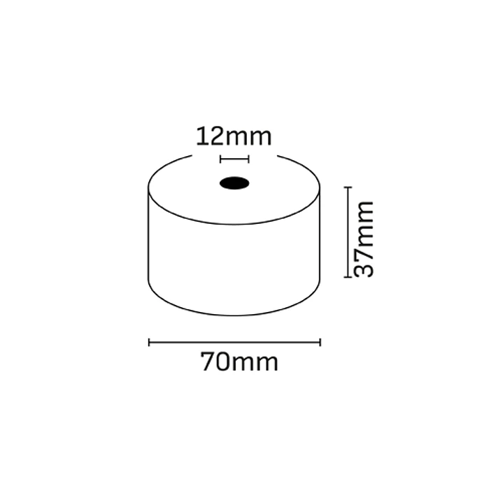 Oqonos Rollo de Papel Termico 37x70x12mm, Libre de BPA, FSC 1