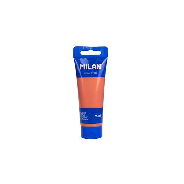 Milan Tubo de Pintura Acrilica 75ml - Pigmentos de Alta Calidad - Mezclable - Color Cobre 1