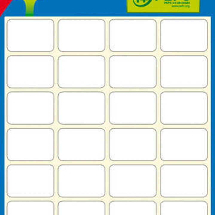 Apli Etiquetas Minibolsa Blancas 53.0 x 100.0mm 6 Hojas 1