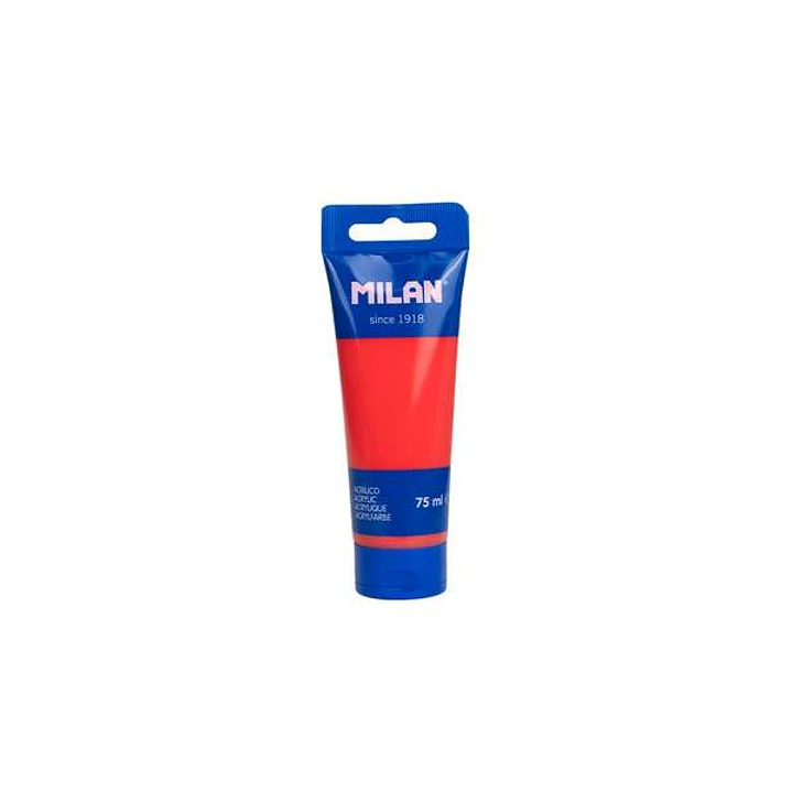 Milan Tubo de Pintura Acrilica 75ml - Pigmentos de Alta Calidad - Mezclable - Color Rojo Sandia 1