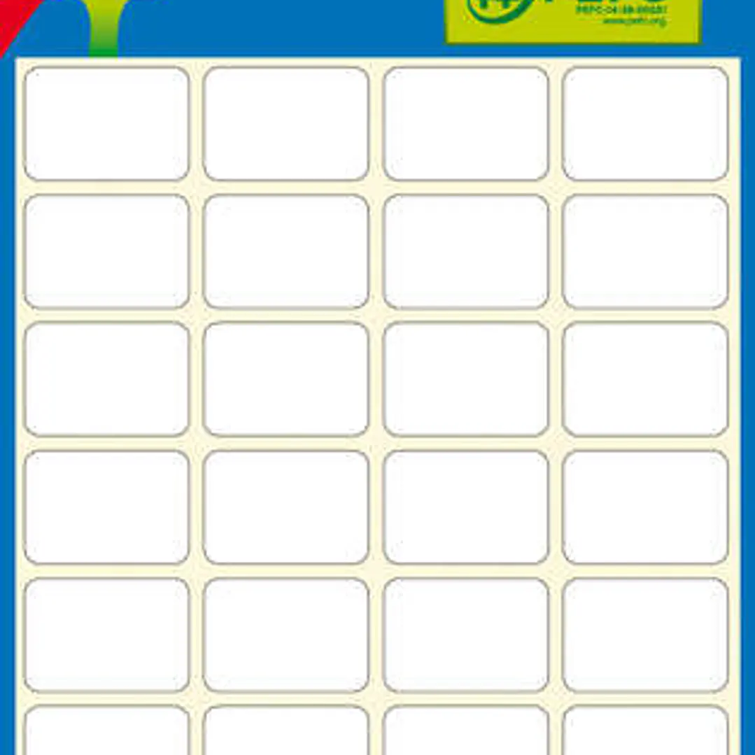 Apli Etiquetas Minibolsa Blancas 13.0 x 40.0mm 6 Hojas 1