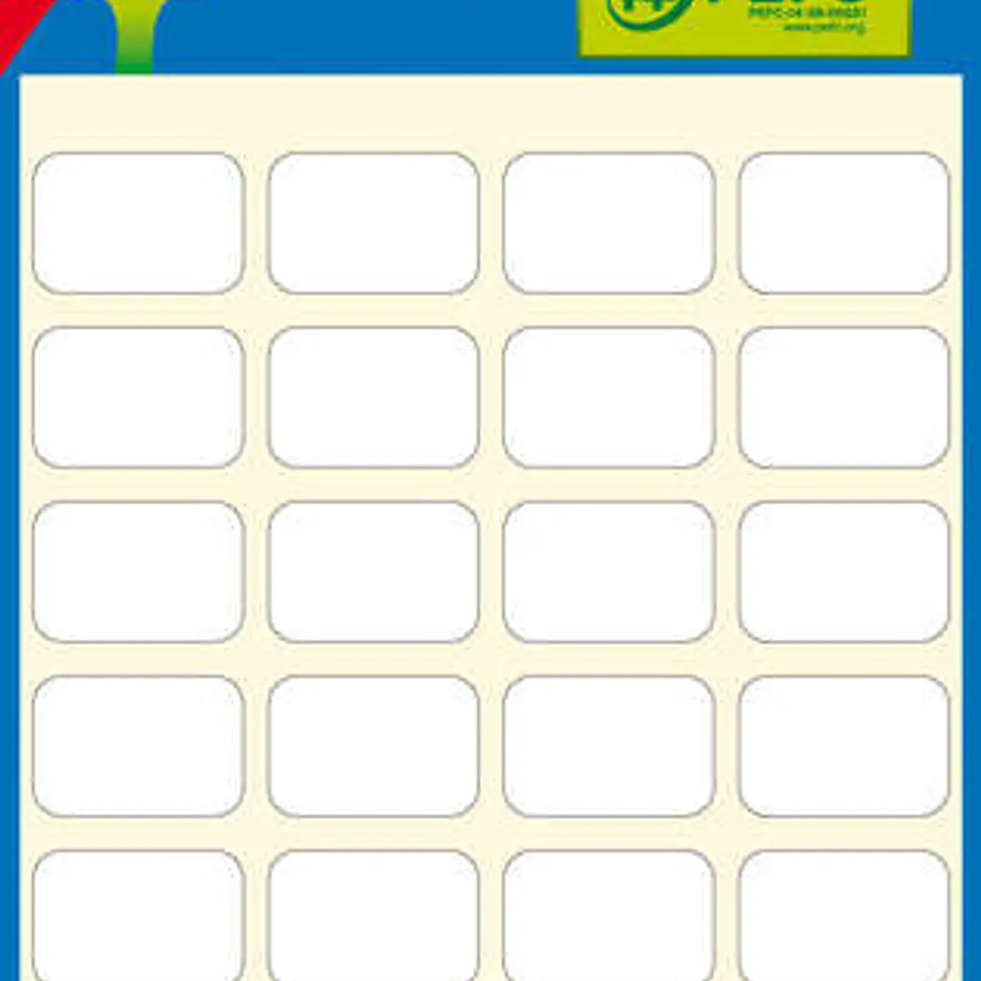 Apli Etiquetas Minibolsa Blancas 12.0 x 18.0mm 6 Hojas 1