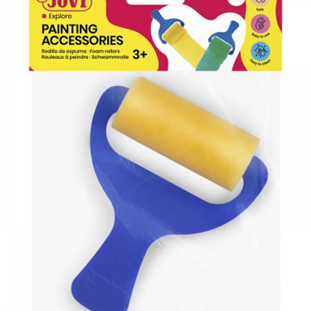 Jovi Painting Accessories Rodillo de Espuma - Mango Resistente - Ideal para Grandes Superficies - Facil Limpieza con Agua y Jabon - Color Varios 1