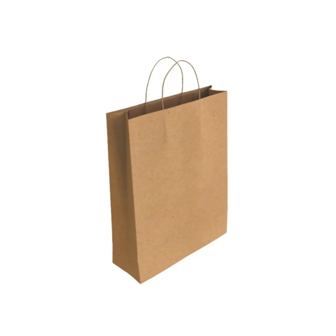 Bismark Bolsa de Papel Kraft - Medidas 37x12x27cm - Color Marron 1