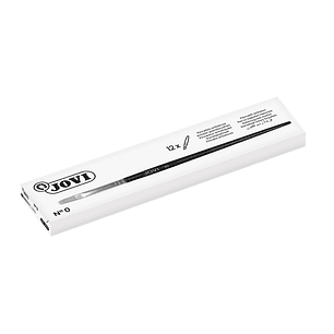 Jovi Pincel Artistico Plano Pelo de Cerda Nº 0 - Pelo Natural - Mango de Madera - Punta Plana - Pelo Duro - Color Varios