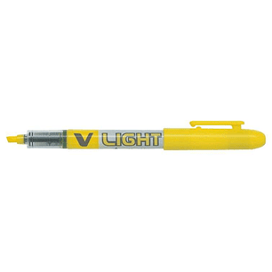 Pilot V-Light Rotulador Marcador - Punta Biselada 3.60mm - Trazo de 3.30mm - Color Amarillo