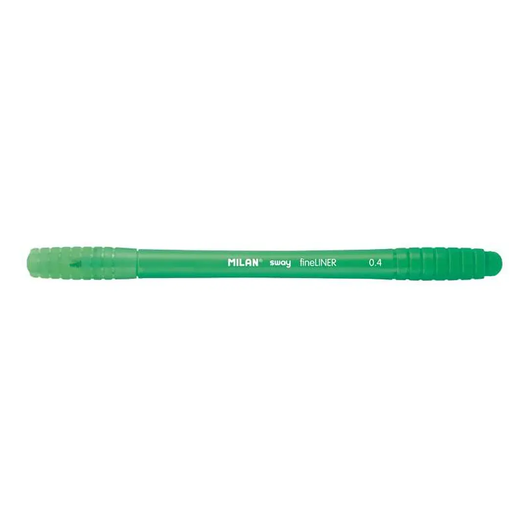 Milan Sway Fineliner Rotulador - Punta Fina 0.4mm - Ergonomico - Tinta al Agua - Color Verde 1