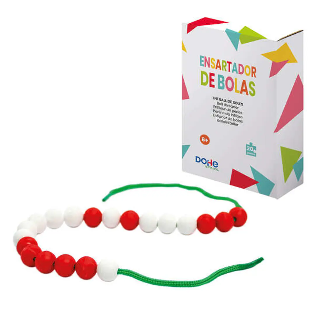 Dohe Material Didactico - Sarta de 20 Bolas - Permite Trabajar Numeracion y Calculo - Descomposiciones de los 20 Primeros Numeros - Representacion de  1