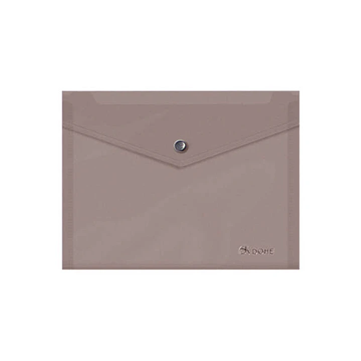 Dohe Sobre Portadocumentos A5 - Cierre de Broche - Polipropileno Translucido 150 Micras - Color Gris 1