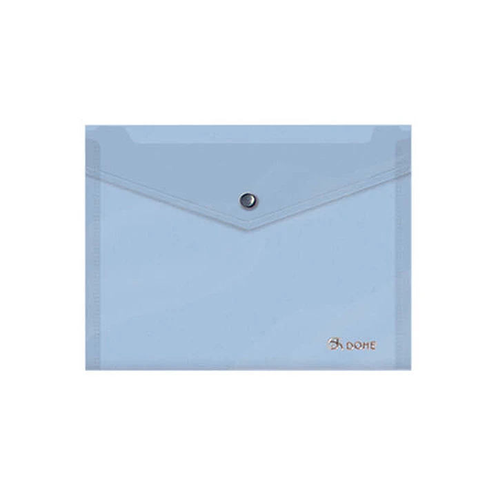 Dohe Sobre Portadocumentos A5 - Cierre de Broche - Polipropileno Translucido 150 Micras - Color Azul 1