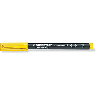 Staedtler Lumocolor Permanent 313 Rotulador Permanente de Punta Fina - Trazo 0.4mm Aprox - Secado Rapido - Color Amarillo