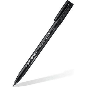 Staedtler Lumocolor Permanent 313 Rotulador Permanente de Punta Fina - Trazo 0.4mm - Secado Rapido - Color Negro