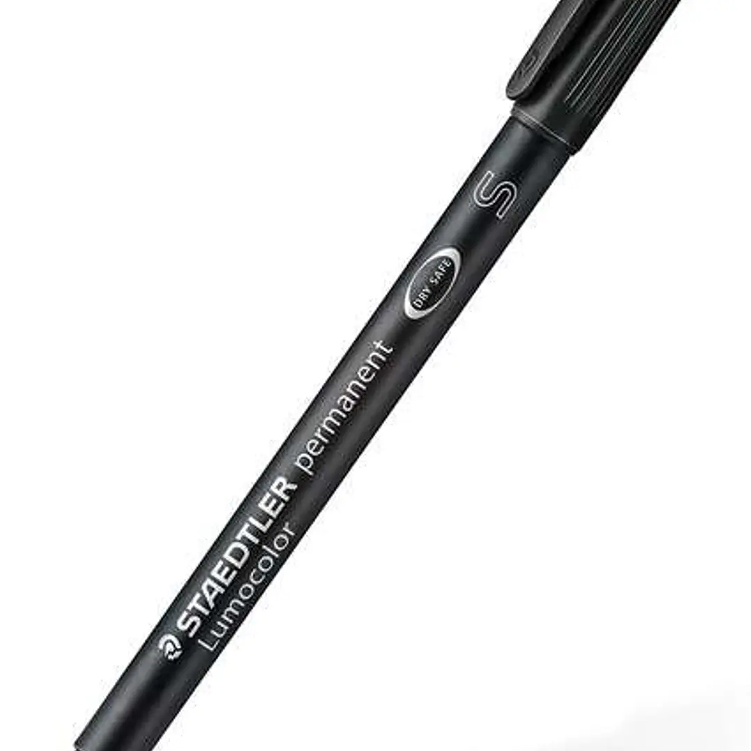 Staedtler Lumocolor Permanent 313 Rotulador Permanente de Punta Fina - Trazo 0.4mm - Secado Rapido - Color Negro 1