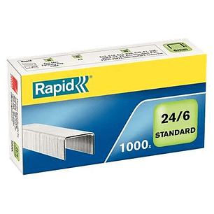 Rapid Caja de 1000 Grapas 24/6 Confort - Grapa hasta 20 Hojas - Alambre Flexible