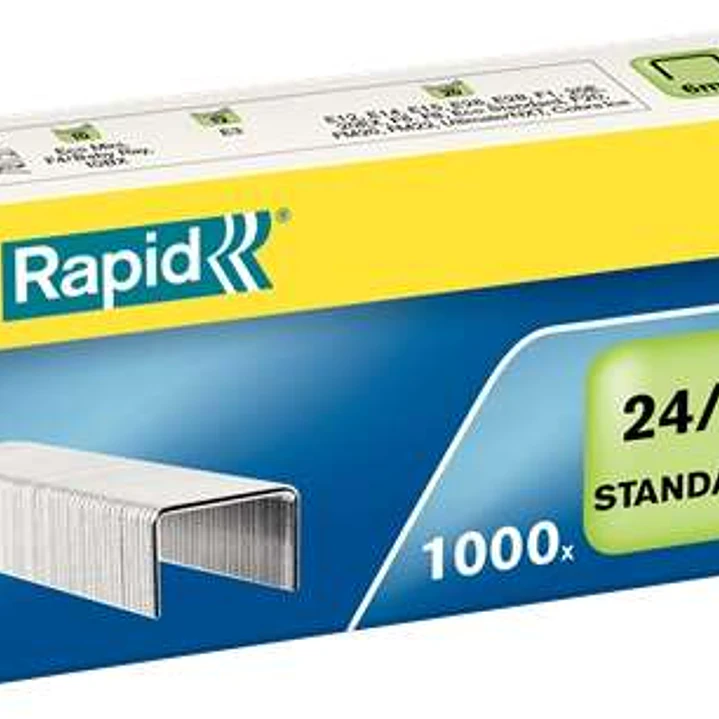 Rapid Caja de 1000 Grapas 24/6 Confort - Grapa hasta 20 Hojas - Alambre Flexible 1