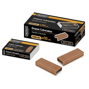 Ingraf Caja de 1000 Grapas 22/6 - Alambre de Alta Calidad - Cobreadas